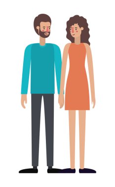 Çift avatar karakter simgeler