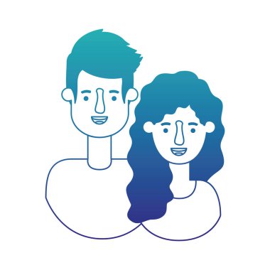 Çift avatar karakter simgeler