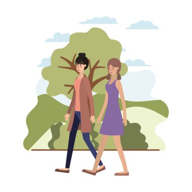 manzara avatar karakter genç kadın