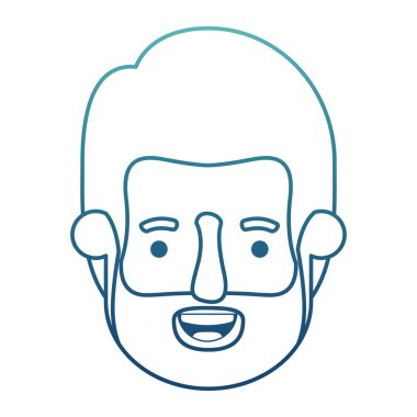 Genç adam kafa sakal avatar karakter ile