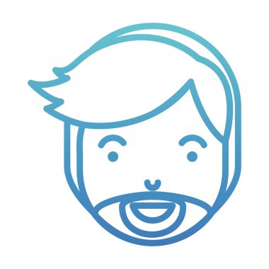 Genç adam kafa sakal avatar karakter ile