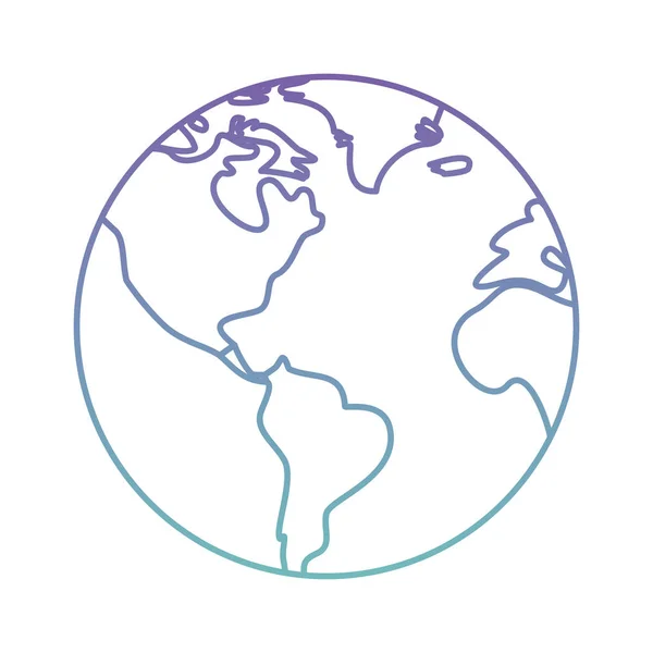 Icona mappa del pianeta del mondo — Vettoriale Stock