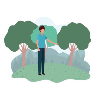 manzara avatar karakter ayakta adam