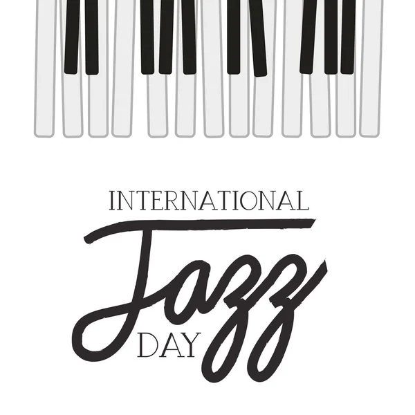 Jazz giornata internazionale etichetta isolata icona — Vettoriale Stock