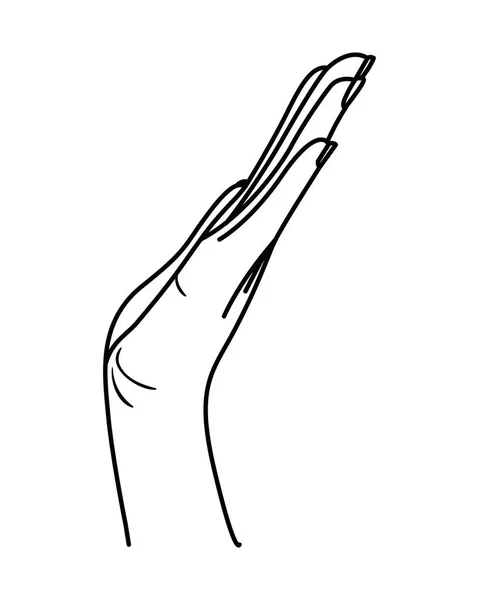 Персонаж с открытой рукой — стоковый вектор