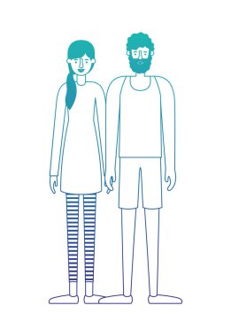 Çift avatar karakter simgeler