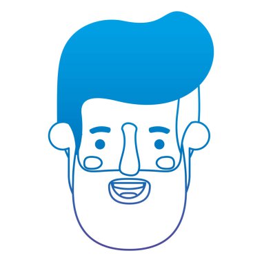 Genç adam kafa sakal avatar karakter ile