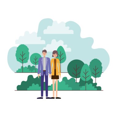 kamp sahnesinde birkaç karakter