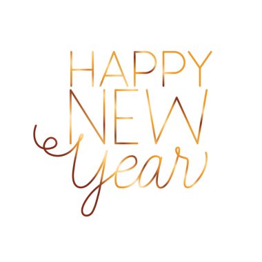 mutlu yeni yıl izole simgesi