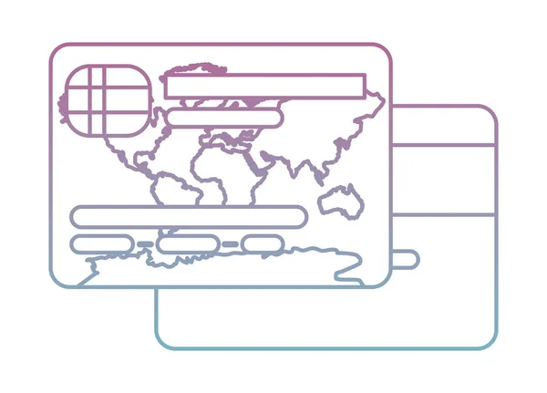 Izolované ikonku kreditní karty — Stockový vektor
