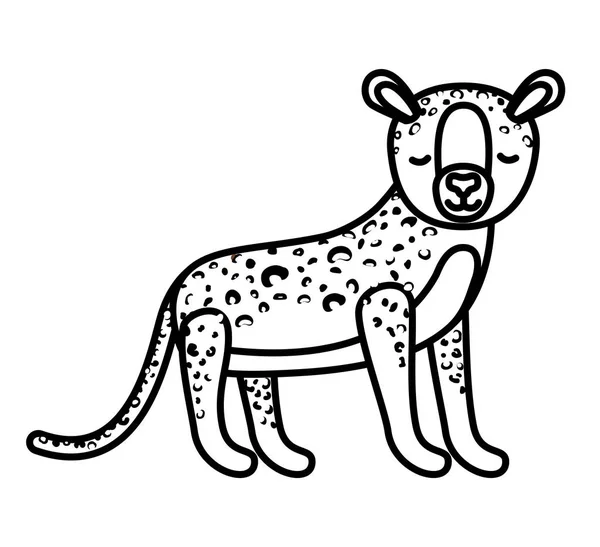 Animal guepardo salvaje aislado — Vector de stock