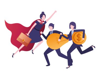 dolar ve ampul ile iş grubu