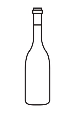 şarap şişesi izole simgesi