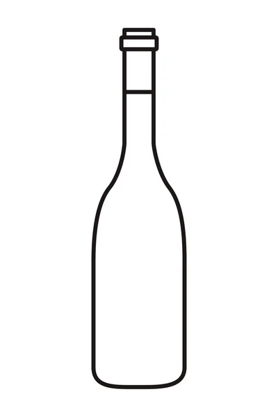 Garrafa de vinho ícone isolado — Vetor de Stock