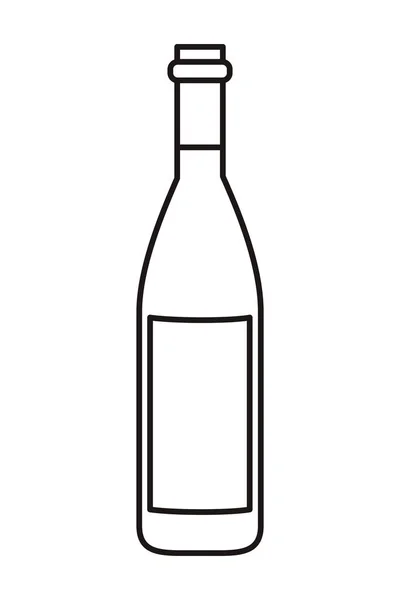 Anggur botol ikon terisolasi - Stok Vektor