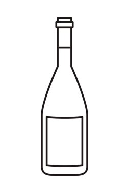 şarap şişesi izole simgesi