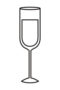 Cam şarap izole simgesinin