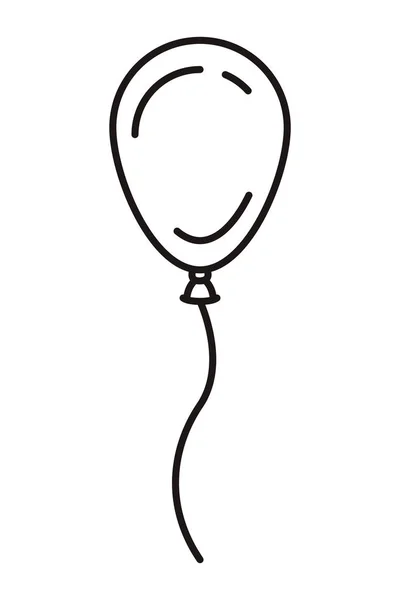 풍선 헬륨 고립 된 아이콘 — 스톡 벡터