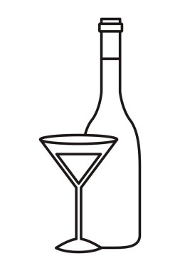 cam izole kutsal kişilerin resmi ile şarap şişesi