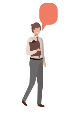 konuşma balonu ile genç iş adam