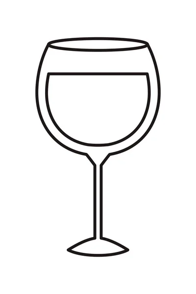 Vidro de vinho ícone isolado — Vetor de Stock