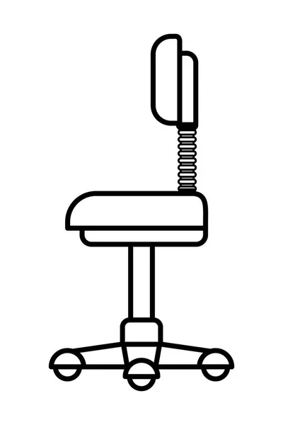 Cadeira de escritório ícone isolado —  Vetores de Stock