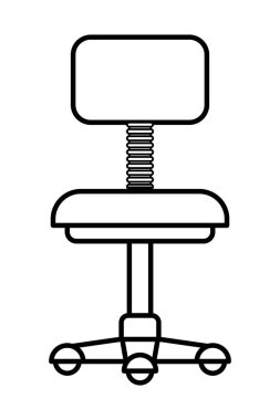 ofis sandalye izole simgesi