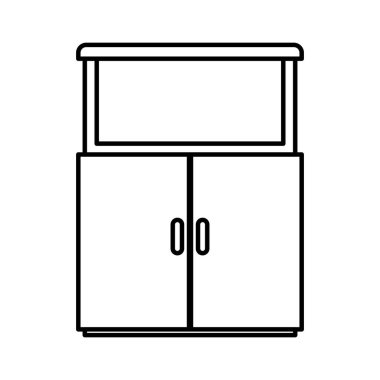 ahşap raf izole simgesi