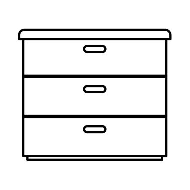 ahşap çekmece izole simgesi