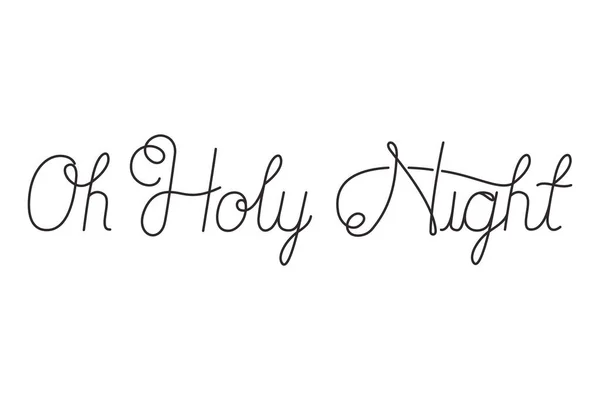 Oh kutsal gece kaligrafi mesajı — Stok Vektör