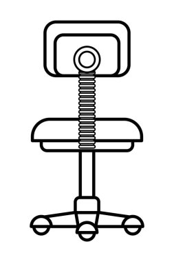 ofis sandalye izole simgesi