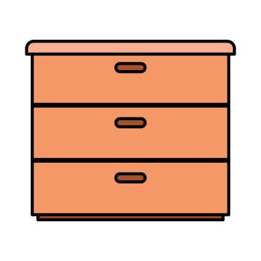 ahşap çekmece izole simgesi