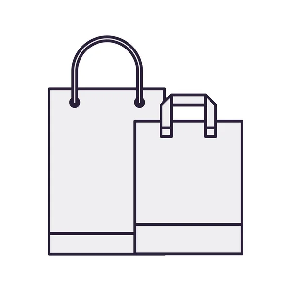 Nákupní tašky izolované ikona — Stockový vektor
