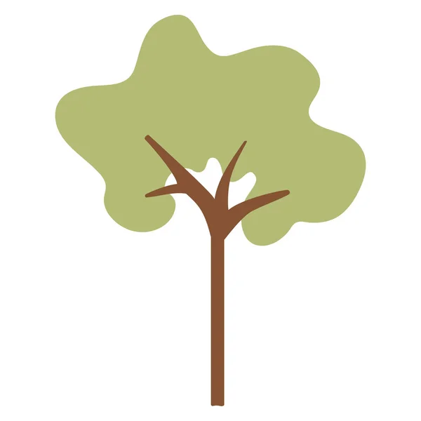 Árbol planta aislado icono — Vector de stock