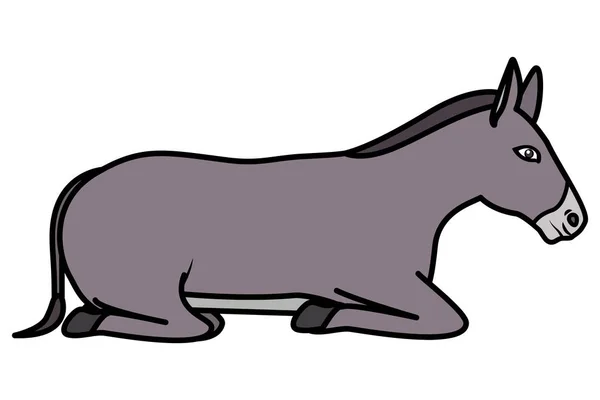 Cute mule manger character — Stock Vector