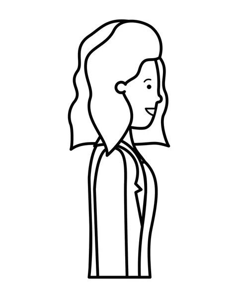 Femme d'affaires avatar caractère — Image vectorielle