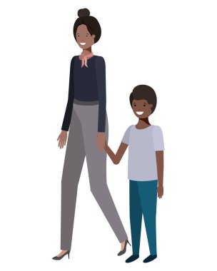 Anne ve oğlu avatar karakter