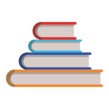 Kütüphane kitap izole simgesi