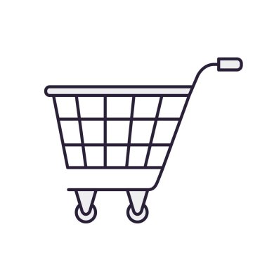 alışveriş sepeti izole simgesi