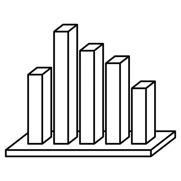 Barres statistiques icône isolée — Image vectorielle