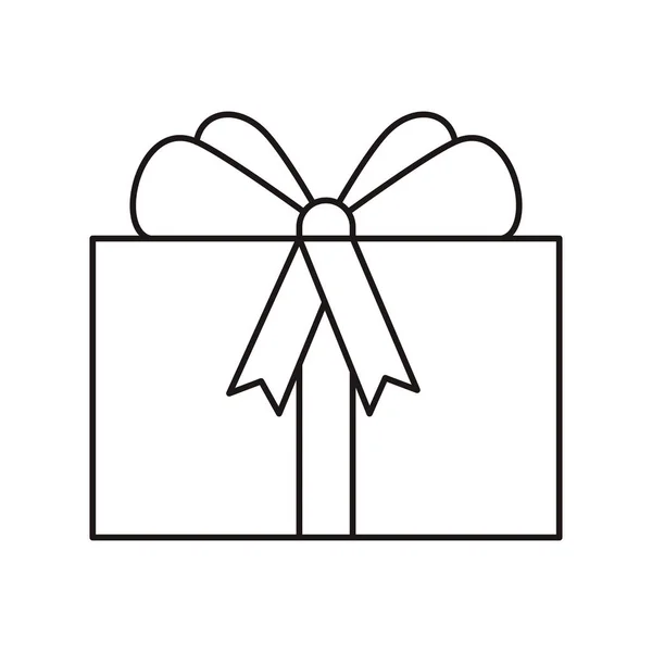 礼品盒孤立的图标 — 图库矢量图片