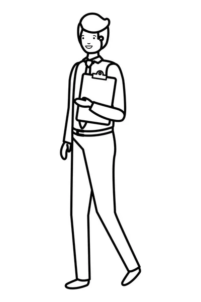 Ung affärsman avatar karaktär — Stock vektor