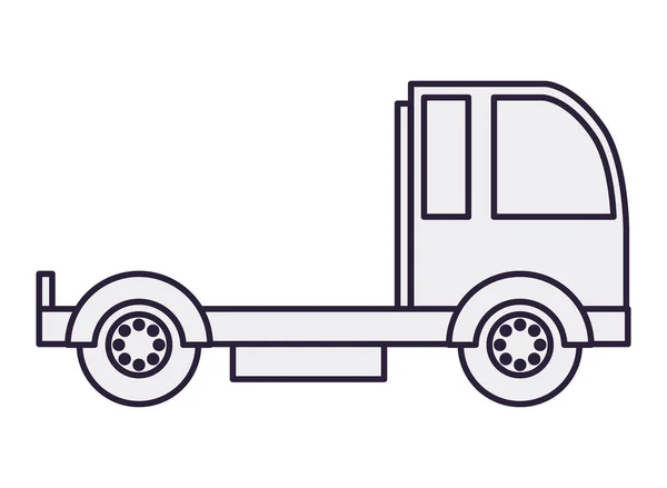 Caminhão de transporte de carga ícone isolado — Vetor de Stock