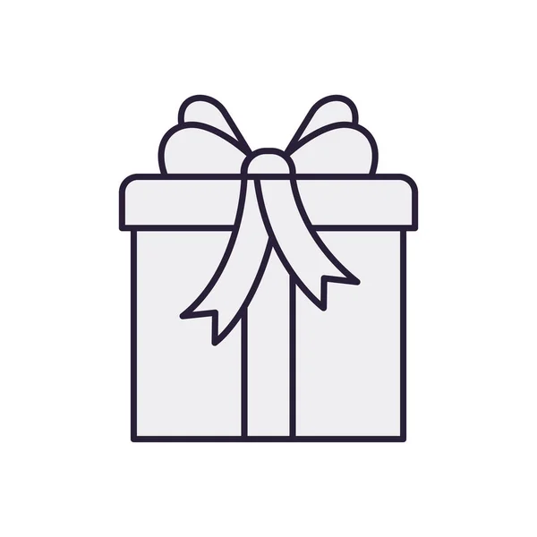 Caja de regalo icono aislado — Vector de stock