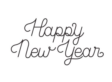 mutlu yeni yıl izole simgesi