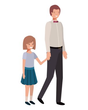 Baba ve kızı avatar karakter