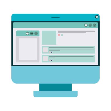 bilgisayar masaüstü izole simgesi