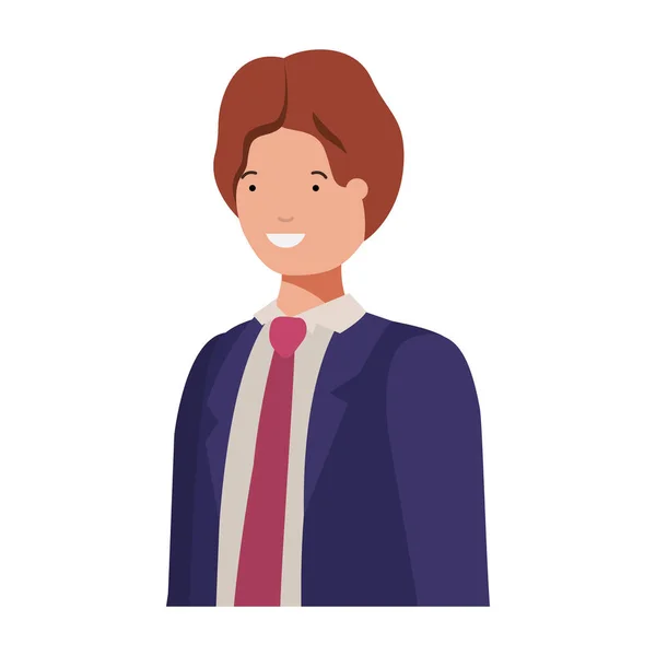 Jeune homme d'affaires avatar personnage — Image vectorielle