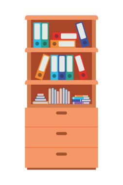 izole kitap simgesi ile raf