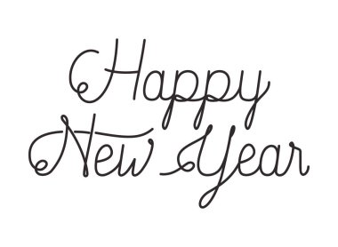 mutlu yeni yıl izole simgesi